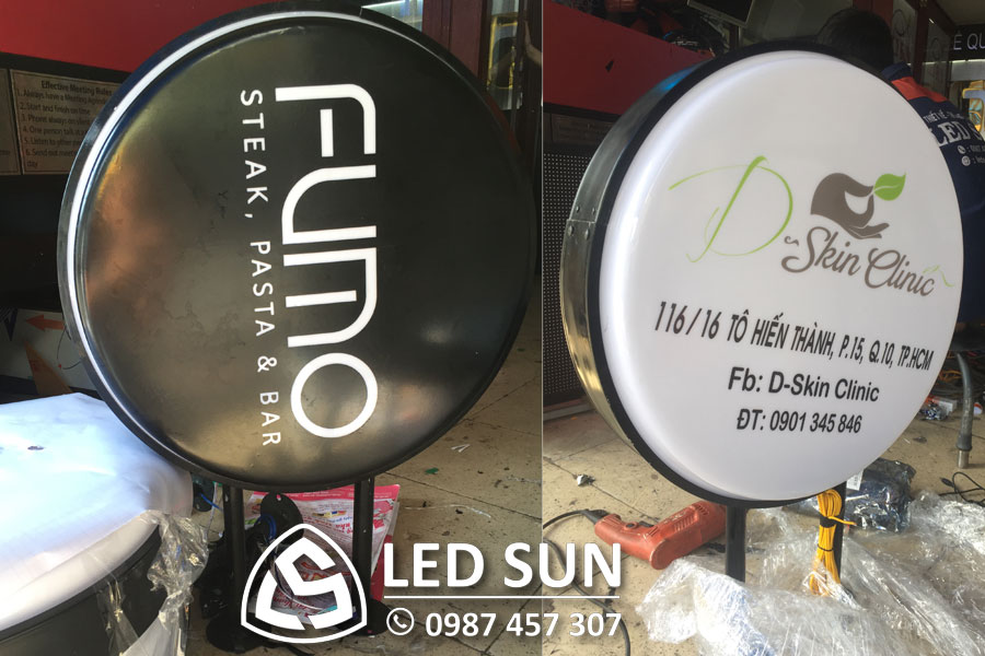 bảng hiệu đèn led tròn