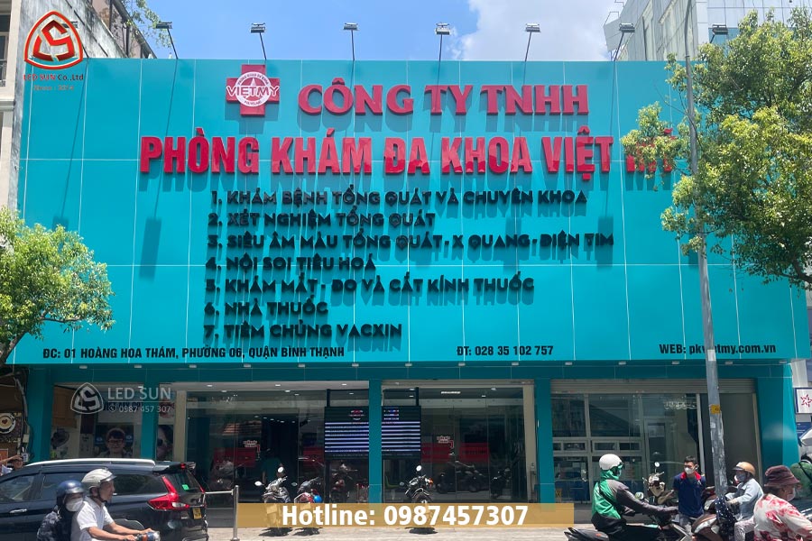 Bảng hiệu led cho phòng khám đa khoa 