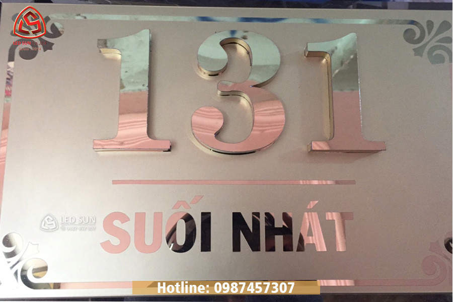 bảng số nhà inox 