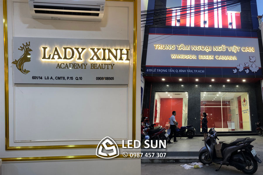 Bảng hiệu led chữ inox