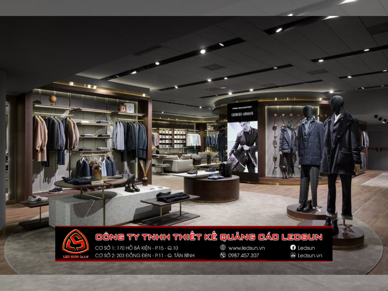 Thi Công Cải Tạo Shop Thời Trang Nam Chuyên Nghiệp |Ledsun.vn