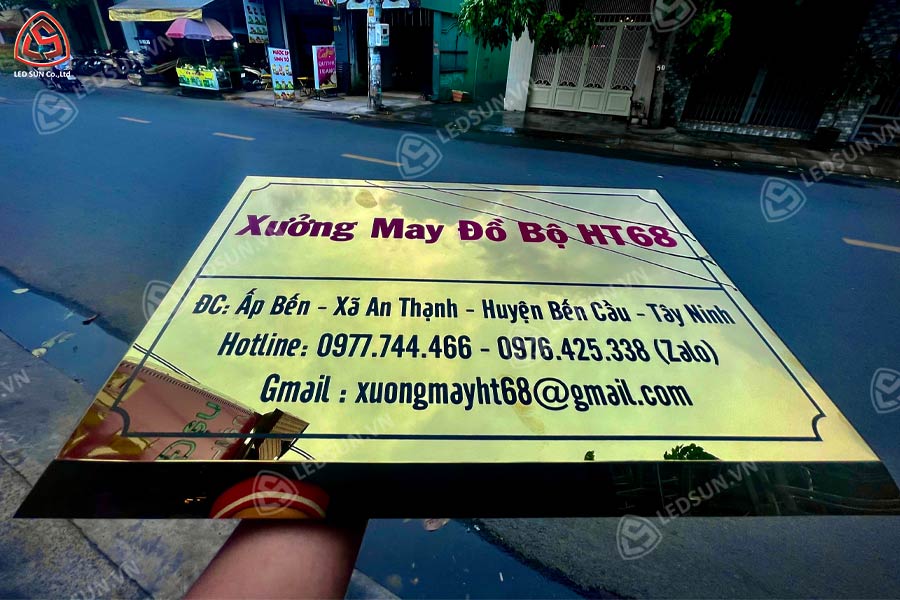 bảng tên công ty inox