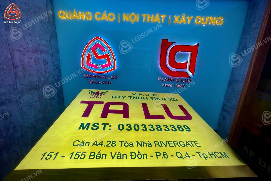 bảng tên công ty inox