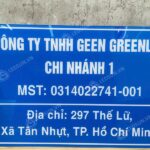 bảng tên công ty mica dán decal