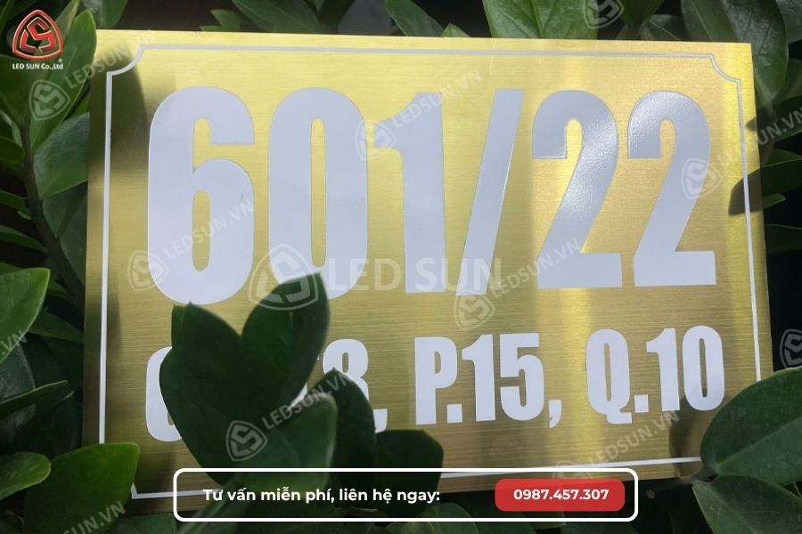 biển số nhà inox dán decal