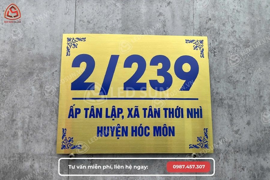 biển số nhà inox ăn mòn