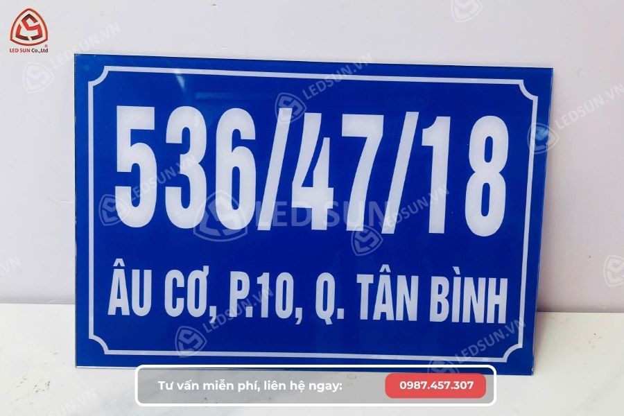 biển số nhà mica dán decal
