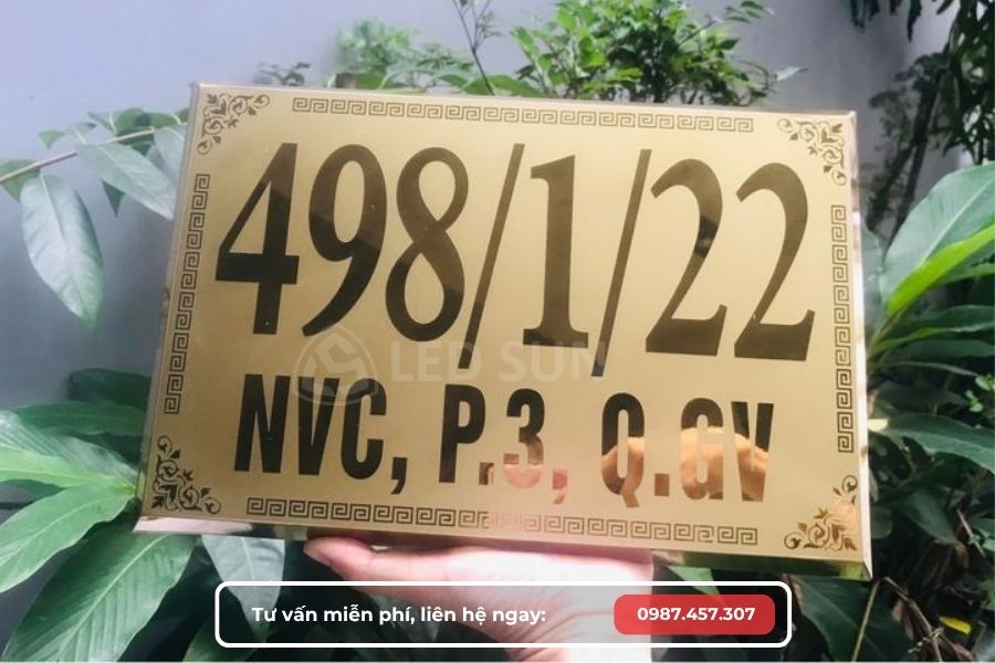 bảng số nhà inox