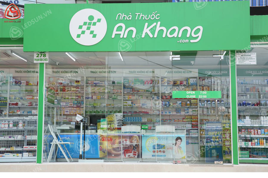 Bảng hiệu nhà thuốc An Khang