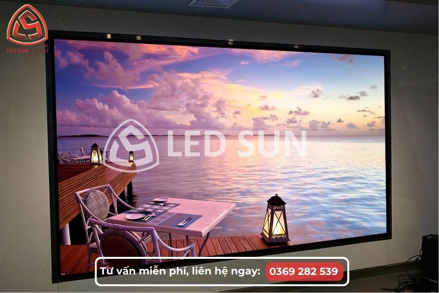 Màn hình LED P1.25 hiển thị hình ảnh chi tiết và màu sắc trung thực trong nhà