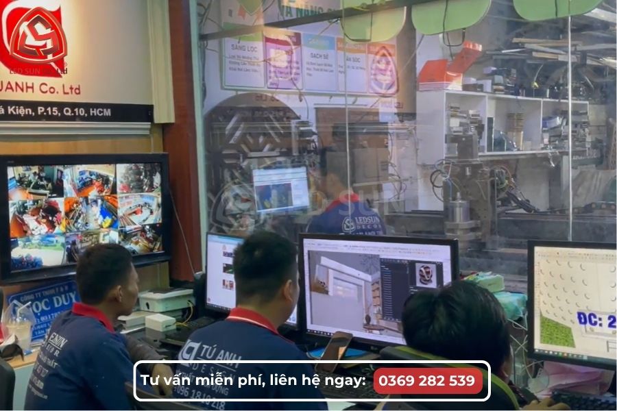 Đội ngũ kỹ thuật tại xưởng màn hình LED P3 indoor