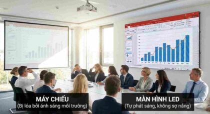 So sánh Màn hình LED và Máy chiếu? Nên chọn cái nào để đầu tư