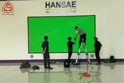 So sánh màn hình LED và máy chiếu tại phòng họp tập đoàn Hansae – màn hình LED P3 Led Sun