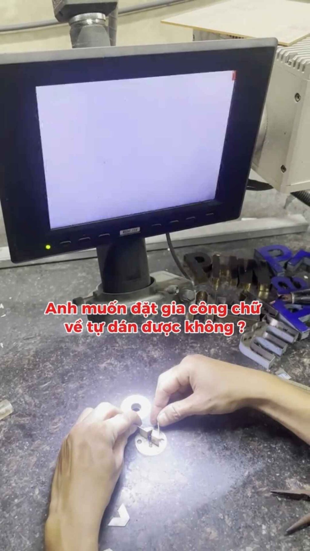 Gia công chữ inox tại xưởng