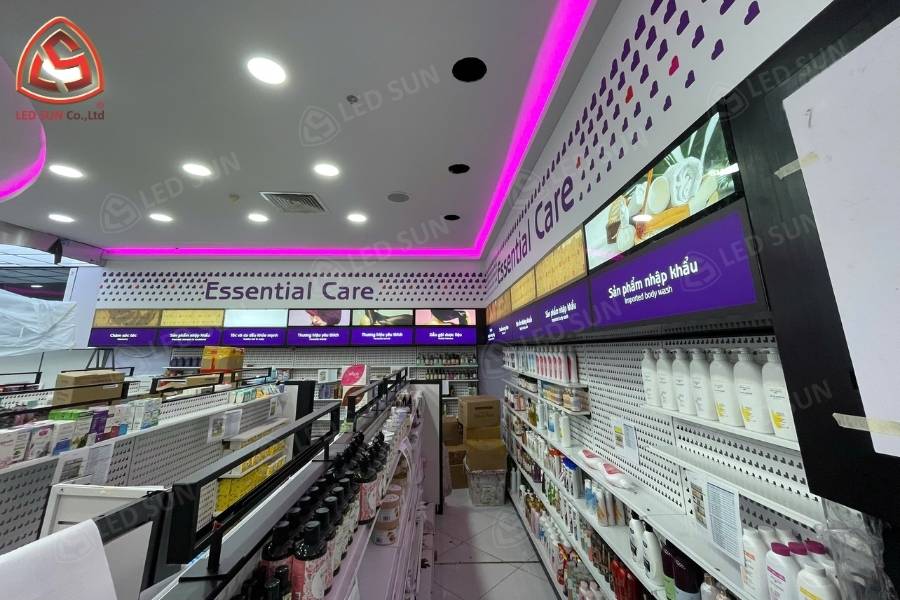 Gian hàng Medicare sau khi thi công hoàn thiện.