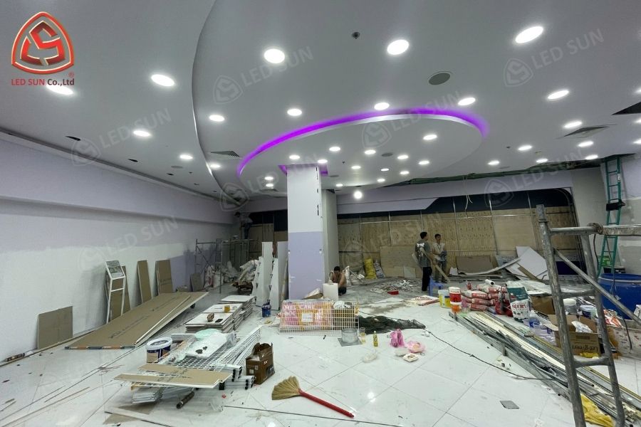 Hiện trạng khu vực thi công gian hàng Medicare.