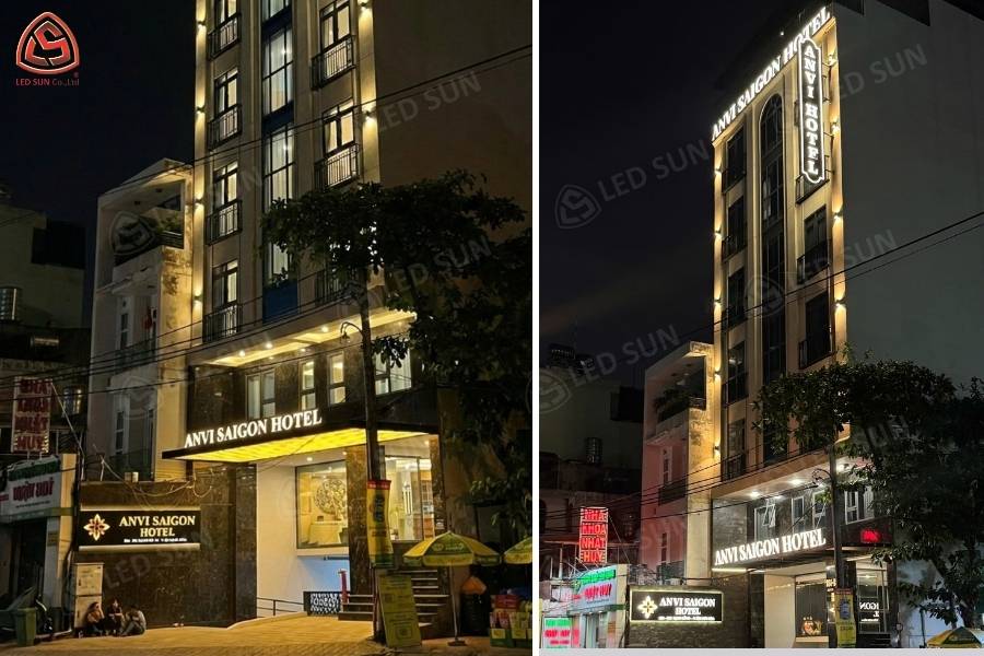 Mặt tiền khách sạn An Vi sau khi hoàn thiện