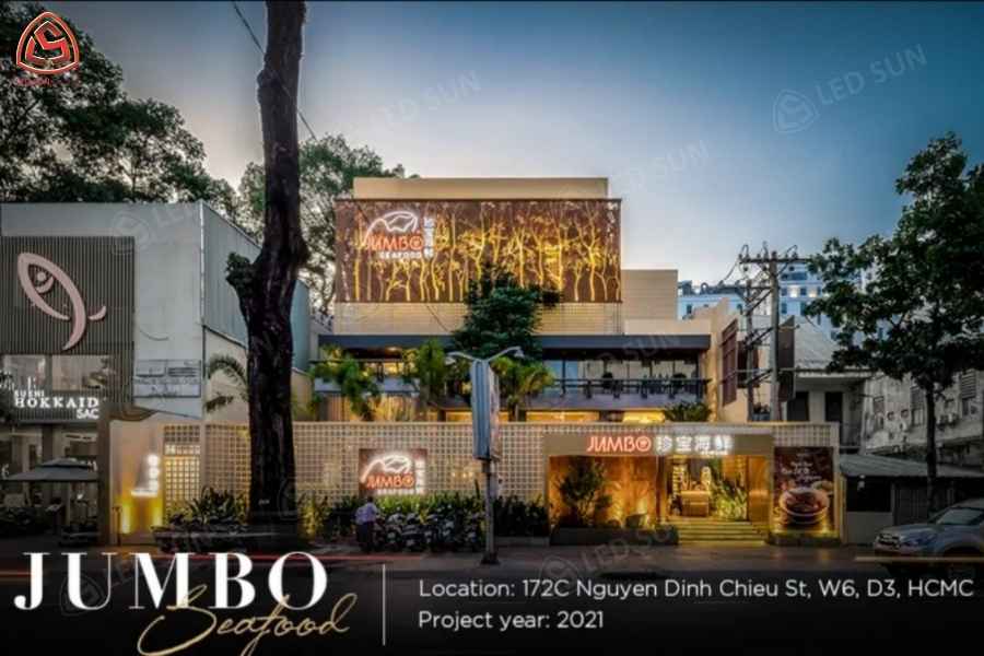 mặt tiền jumbo seafood hoàn thiện