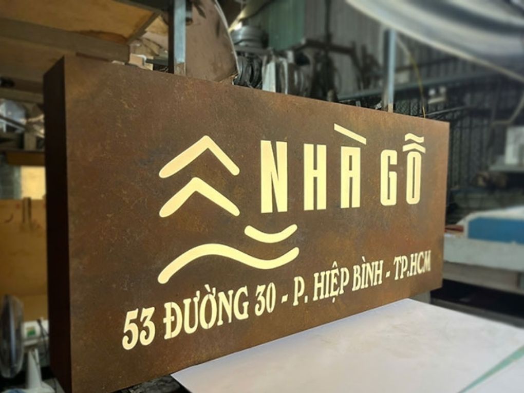 Gia công chữ sắt gỉ sét phong cách Vintage