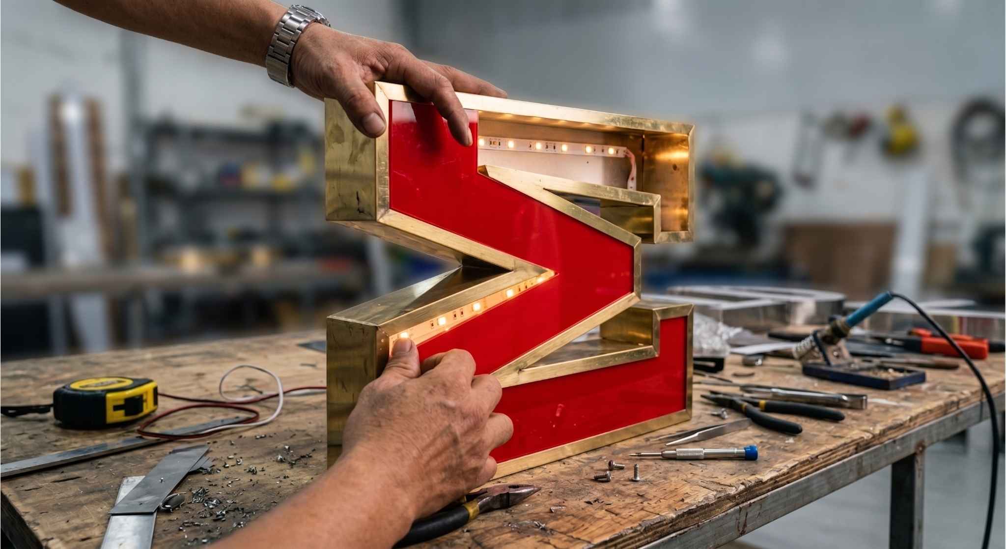 Gia công logo chữ nổi đa chất liệu chuẩn màu thương hiệu